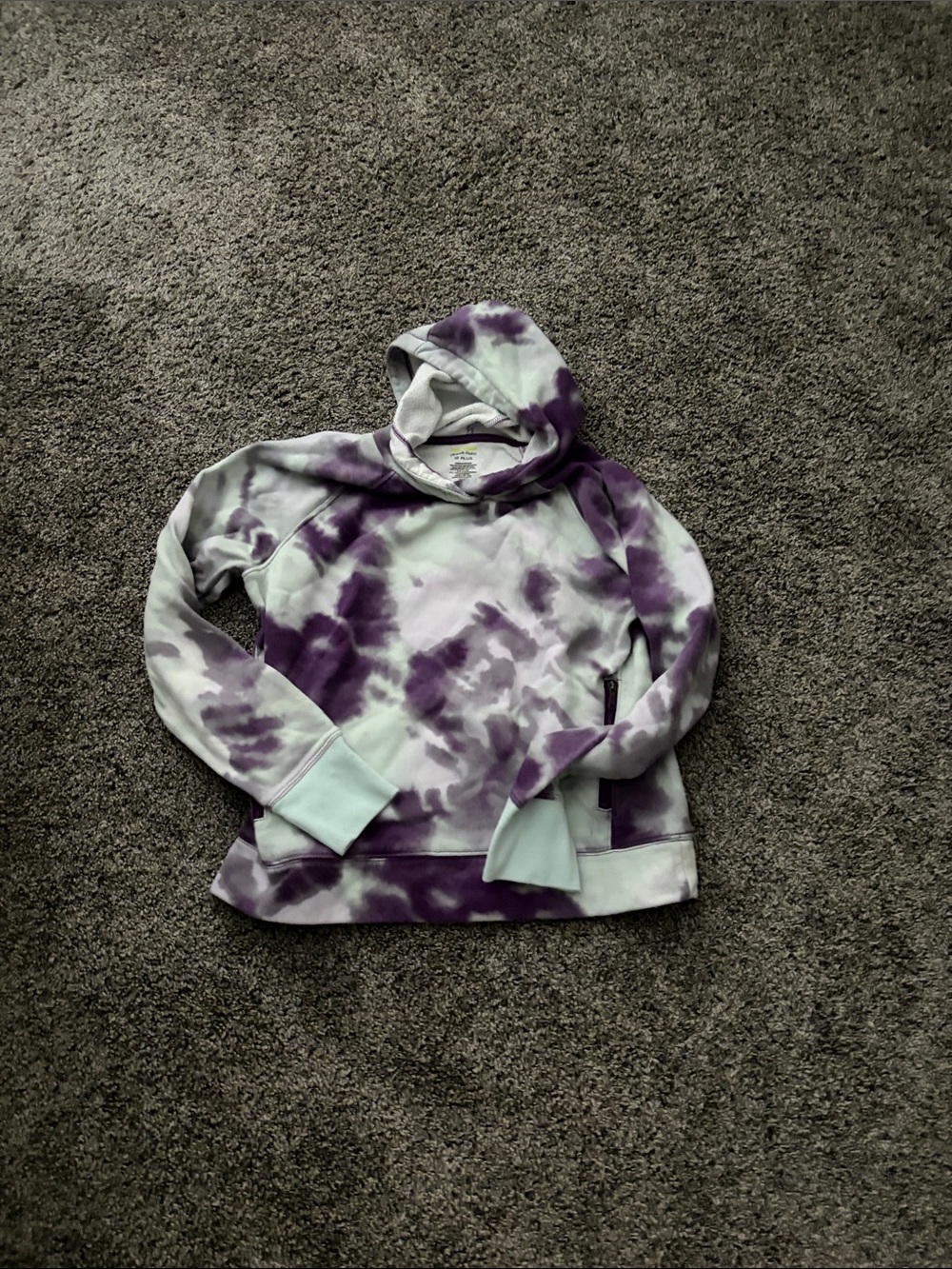 Purple & White Tie-Dye Hoodie